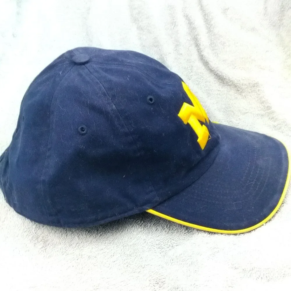 Michigan Hat Nike Baseball Cap Men's Adjustable Navy Blue Yellow Embroidered M